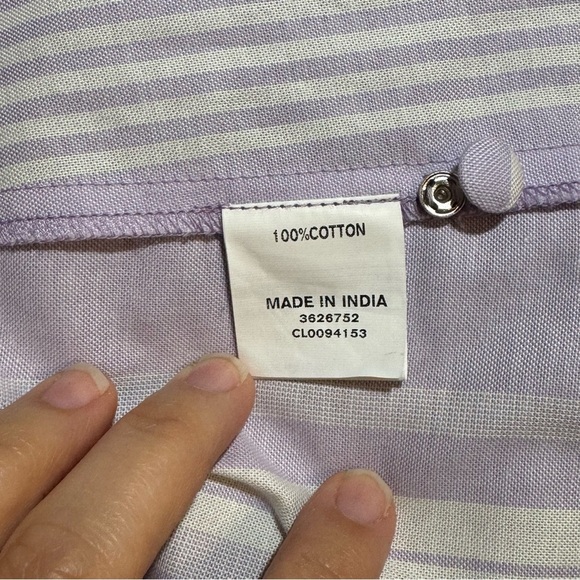 🌻 Wayward Fancies eShakti Lilac Striped Button Down A-Line Shirtdress *no size* - Picture 10 of 12